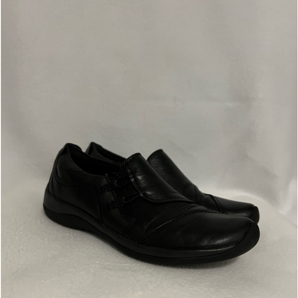 Earth Size 9N Kaar Haluk Leather Black Slip-On Shoes - Picture 2 of 15